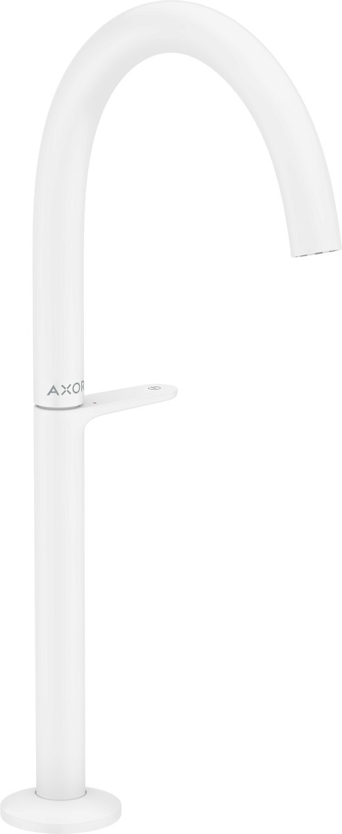 Baterie lavoar Axor ONE Select 260 pentru lavoar tip bol  ventil push-open  alb mat