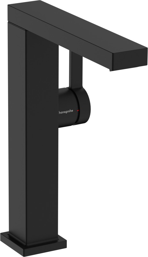 Baterie lavoar Hansgrohe Tecturis E 210 Fine  pipa pivotanta  CoolStart  ventil click-clack  negru mat