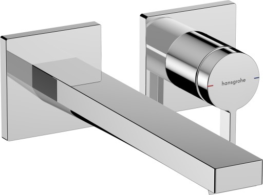 Baterie lavoar Hansgrohe Tecturis E din 2 elemente  de perete  pipa 22.5cm  crom