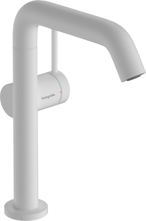 Baterie lavoar Hansgrohe Tecturis S 210 Fine  pipa pivotanta  CoolStart  ventil click-clack  alb mat