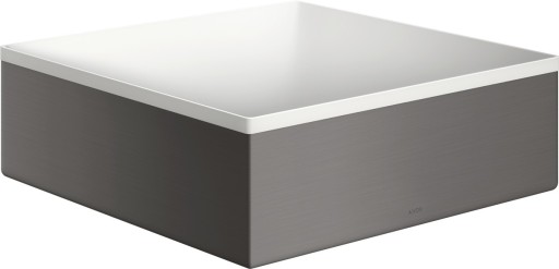 Lavoar tip bol Axor Suite 28.5x28.5cm cu rama metalica design negru periat