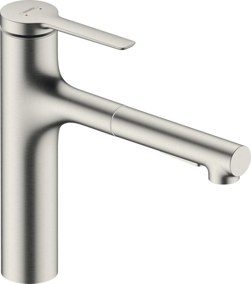 Baterie bucatarie Hansgrohe Zesis M33 cu pipa extractibila  ComfortZone 160  sBox  inox