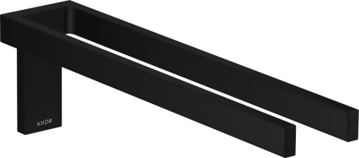 Suport prosop dublu Axor Universal 38cm  negru mat