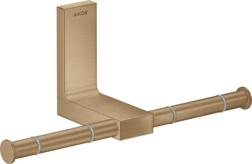 Suport dublu hartie igienica orizontal Axor Universal bronz periat