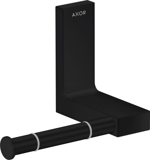 Suport hartie igienica orizontal Axor Universal negru mat