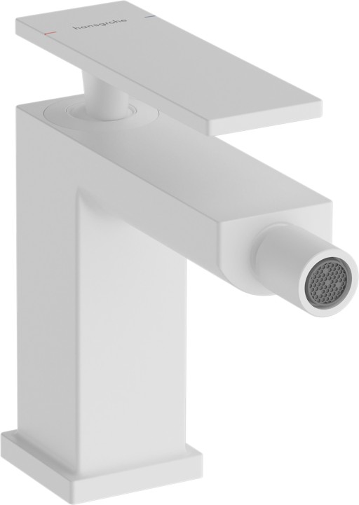 Baterie bideu Hansgrohe Tecturis E  ventil pop-up  alb mat