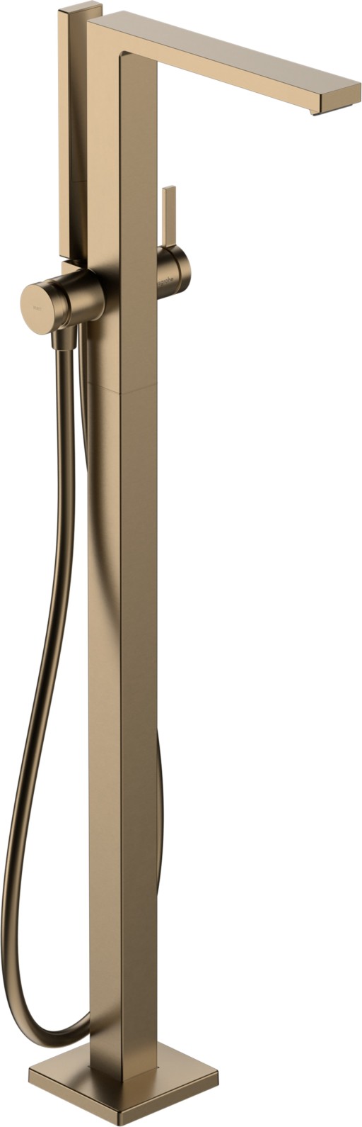 Baterie cada cu montaj pe pardoseala Hansgrohe Tecturis E  necesita corp ingropat  bronz periat