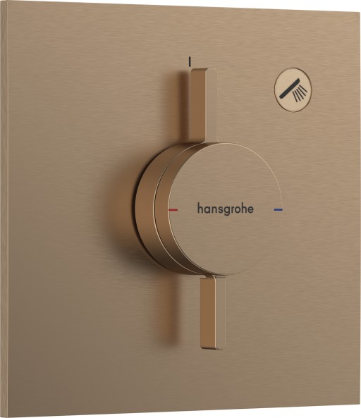 Baterie dus Hansgrohe DuoTurn E cu montaj incastrat  necesita corp ingropat  bronz periat