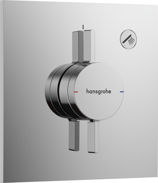 Baterie dus Hansgrohe DuoTurn E cu montaj incastrat  necesita corp ingropat  crom