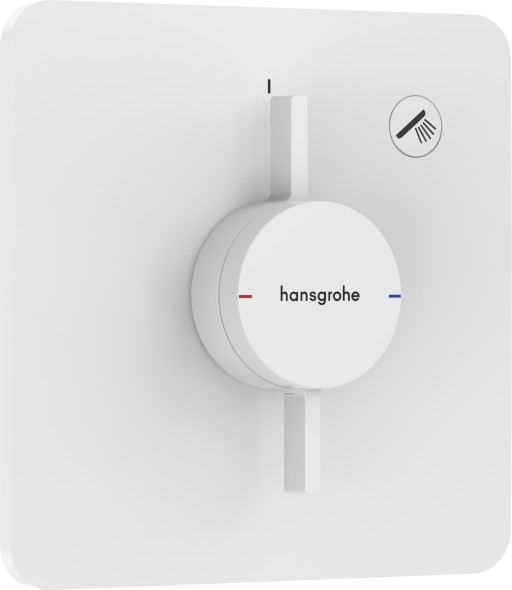 Baterie dus Hansgrohe DuoTurn Q cu montaj incastrat  necesita corp ingropat  alb mat