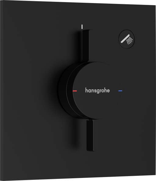 Baterie dus Hansgrohe DuoTurn E cu montaj incastrat  necesita corp ingropat  negru mat