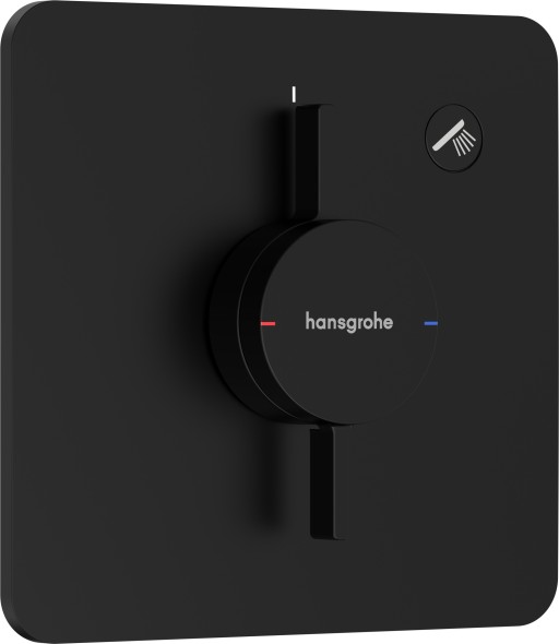 Baterie dus Hansgrohe DuoTurn Q cu montaj incastrat  necesita corp ingropat  negru mat