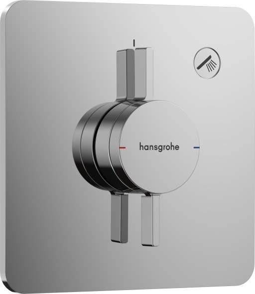 Baterie dus Hansgrohe DuoTurn Q cu montaj incastrat  necesita corp ingropat  crom