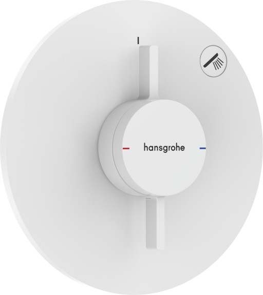 Baterie dus Hansgrohe DuoTurn S cu montaj incastrat  necesita corp ingropat  alb mat