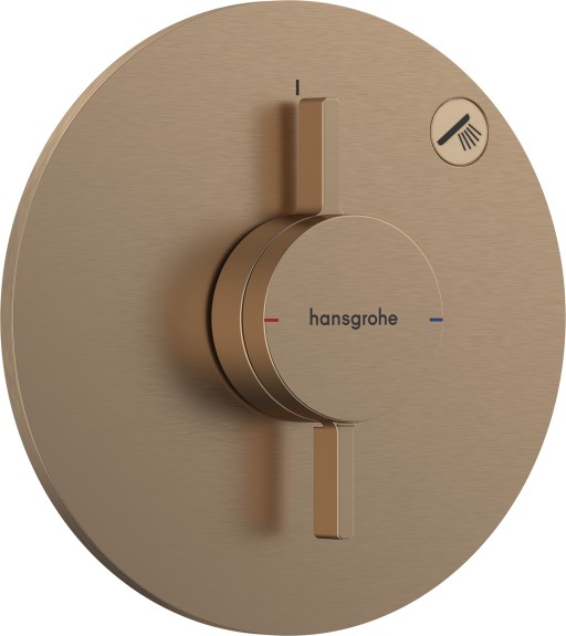 Baterie dus Hansgrohe DuoTurn S cu montaj incastrat  necesita corp ingropat  bronz periat