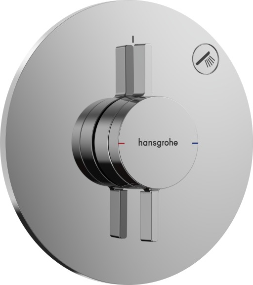 Baterie dus Hansgrohe DuoTurn S cu montaj incastrat  necesita corp ingropat  crom