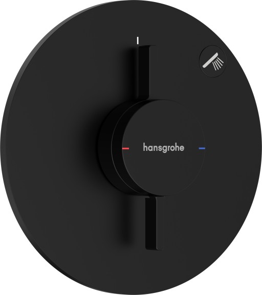 Baterie dus Hansgrohe DuoTurn S cu montaj incastrat  necesita corp ingropat  negru mat