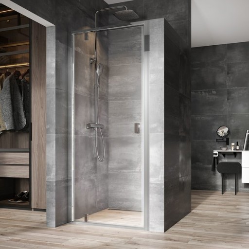 Usa de nisa batanta Ravak Nexty NDOP1-90  90cm  sticla transparenta 6mm  profil aluminiu lucios