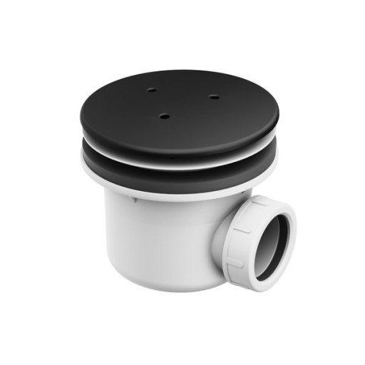 Sifon cadita de dus Ravak Professional 90 click-clack  capac metalic negru