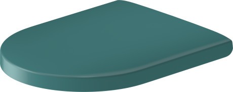 Capac wc Duravit Millio cu inchidere lenta  balamale inox  turcoaz mat