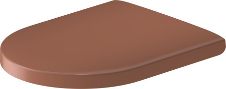 Capac wc Duravit Millio cu inchidere lenta  balamale inox  rosu scortisoara mat