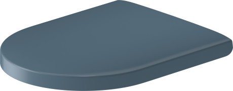 Capac wc Duravit Millio cu inchidere lenta  balamale inox  albastru mat