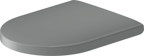 Capac wc Duravit Millio cu inchidere lenta  balamale inox  gri mat