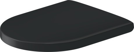 Capac wc Duravit Millio cu inchidere lenta  balamale inox  gri inchis mat