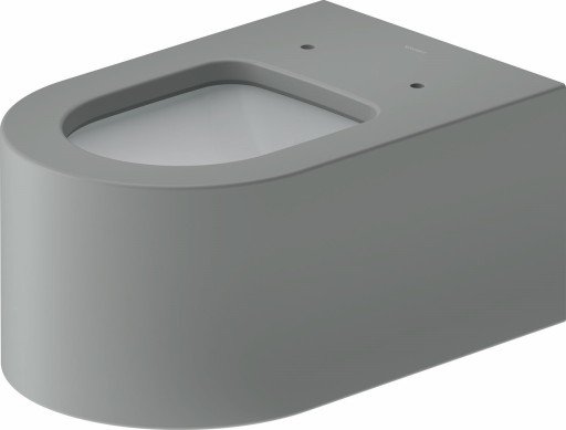 Vas wc suspendat Duravit Millio DuroCast  interior ceramic alb cu HygieneGlaze  gri mat