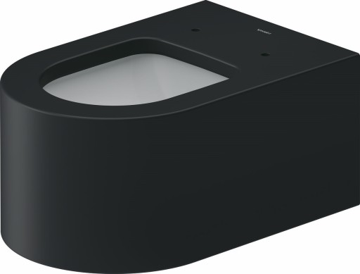 Vas wc suspendat Duravit Millio DuroCast  interior ceramic alb cu HygieneGlaze  gri inchis mat