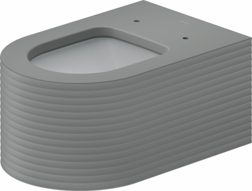 Vas wc suspendat Duravit Millio DuroCast  interior ceramic alb cu HygieneGlaze  Surface Grooves  gri mat