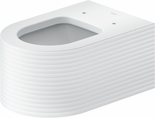 Vas wc suspendat Duravit Millio DuroCast  interior ceramic alb cu HygieneGlaze  Surface Grooves  alb mat satinat