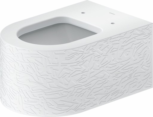 Vas wc suspendat Duravit Millio DuroCast  interior ceramic alb cu HygieneGlaze  Surface Pattern  alb mat satinat