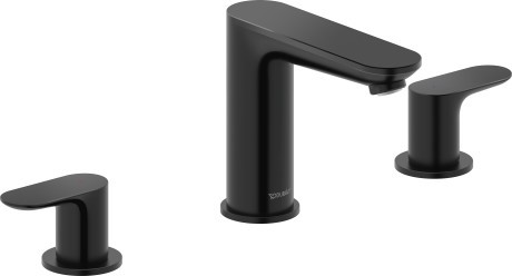 Baterie lavoar Duravit Wave din 3 elemente  ventil pop-up  negru mat