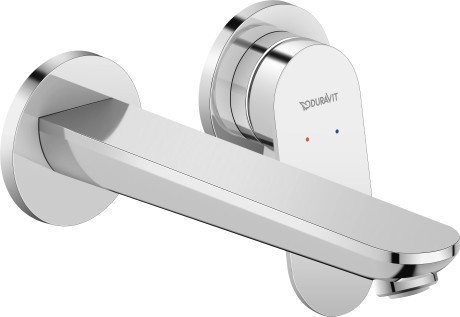 Baterie lavoar Duravit Wave din 2 elemente  de perete  necesita corp ingropat  crom