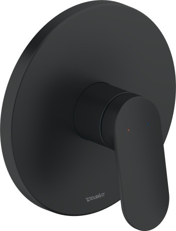 Baterie dus Duravit Wave cu montaj incastrat  necesita corp ingropat  negru mat