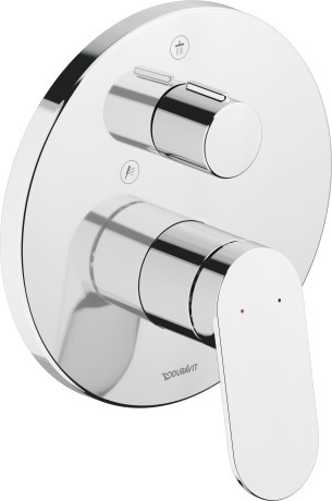 Baterie cada - dus Duravit Wave cu montaj incastrat  necesita corp ingropat  crom