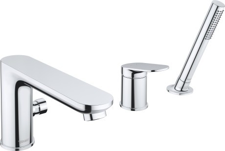 Baterie cada Duravit Wave din 3 elemente  montaj pe cada  crom