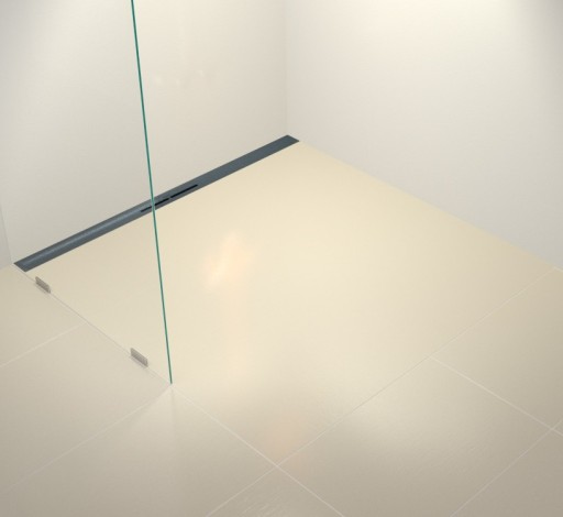 Pachet rigola de dus Kessel Linearis Infinity 90  Megastop  110cm  capac negru mat