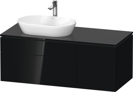 Dulap baza suspendat Duravit L-Cube 122x55cm  negru lucios