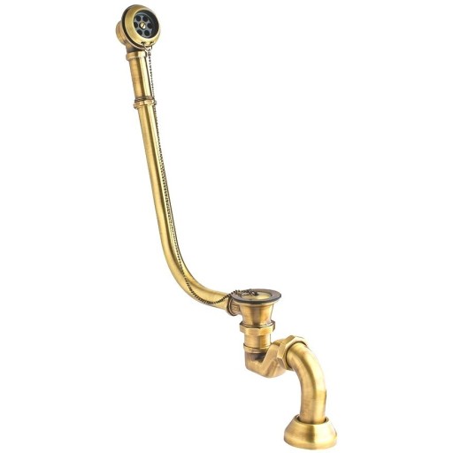 Sifon click-clack cu preaplin Besco Retro pentru cazi freestanding  auriu