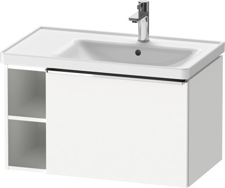 Dulap baza Duravit D-Neo 784x440mm  un sertar si raft stanga  alb mat decor