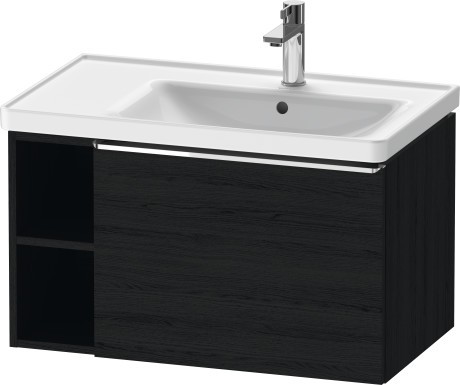 Dulap baza Duravit D-Neo 784x440mm  un sertar si raft stanga  stejar negru