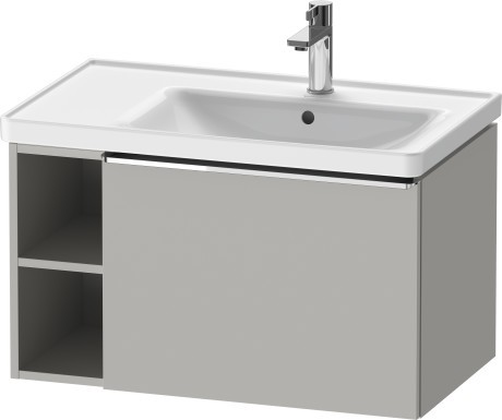Dulap baza Duravit D-Neo 784x440mm  un sertar si raft stanga  gri mat decor