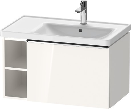 Dulap baza Duravit D-Neo 784x440mm  un sertar si raft stanga  alb lucios