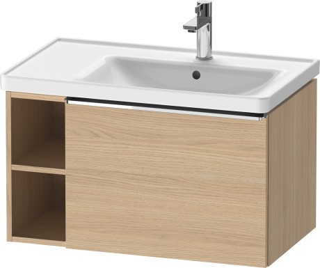 Dulap baza Duravit D-Neo 784x440mm  un sertar si raft stanga  stejar natur