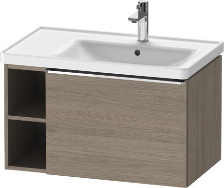 Dulap baza Duravit D-Neo 784x440mm  un sertar si raft stanga  stejar terra