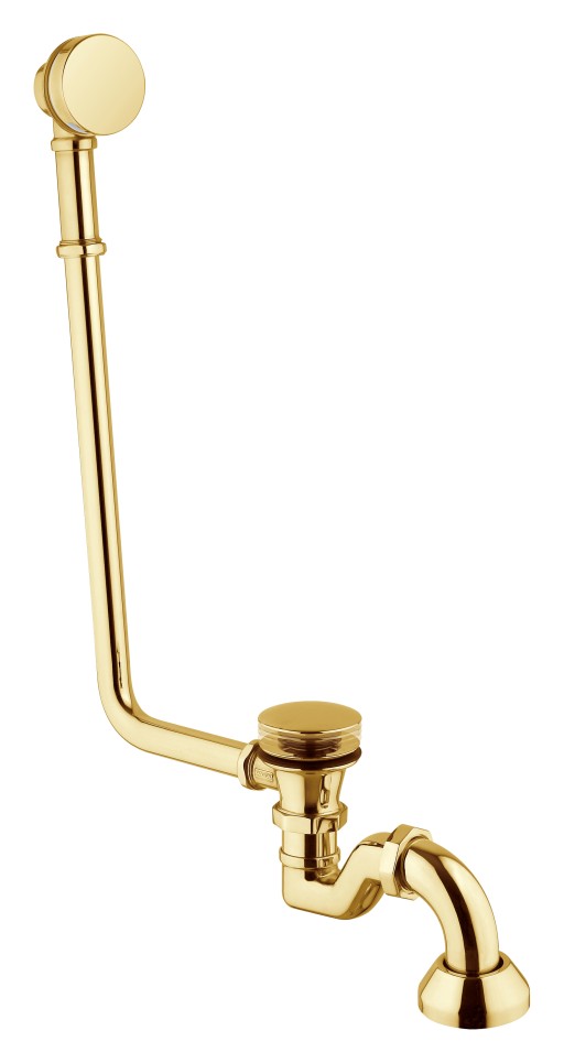 Sifon click-clack cu preaplin Besco Retro pentru cazi freestanding Amelia  auriu