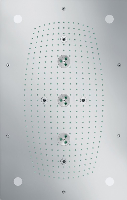 Palarie de dus Hansgrohe Raindance Rainmaker 680x460mm 3jet cu iluminare  montare pe tavan