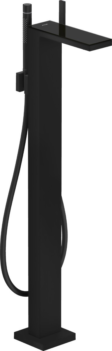 Baterie cada cu montaj pe pardoseala Axor MyEdition  necesita corp ingropat  negru mat/sticla neagra